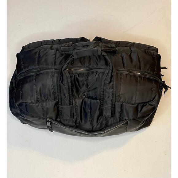 NWOT Pajar Black Puffer Quilted Carry-On Duffel Bag Travel Gym Tote 21” ski gear - Picture 12 of 14